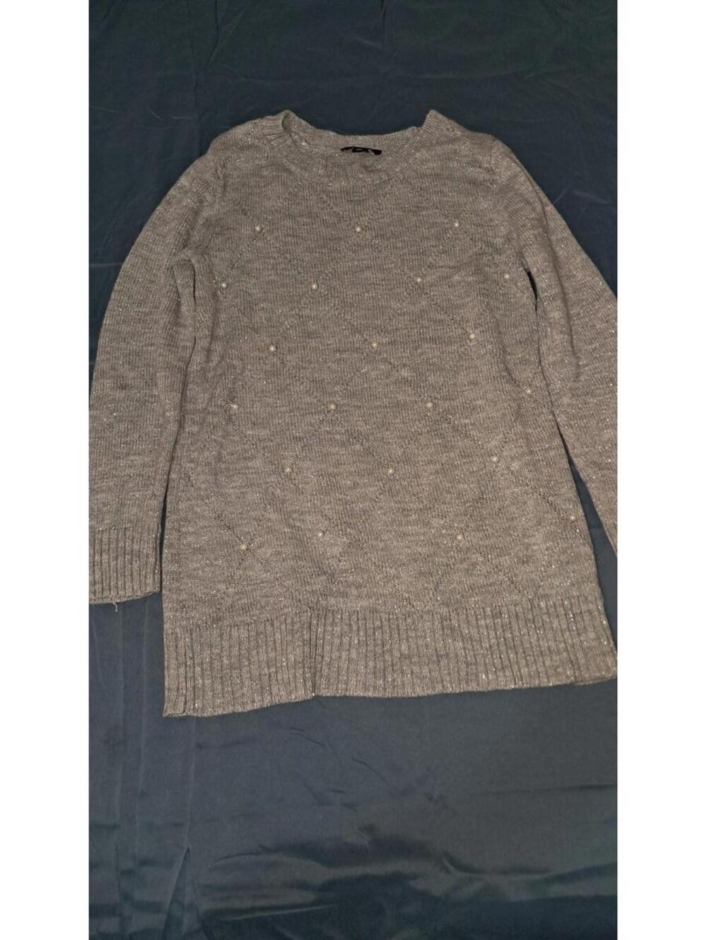 Iz Byer Girls Size Large 14 Gray Sweater Long Sleeve Round‎ Neck